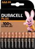 Duracell batterij Plus 100% AAA, blister van 20 stuks online kopen