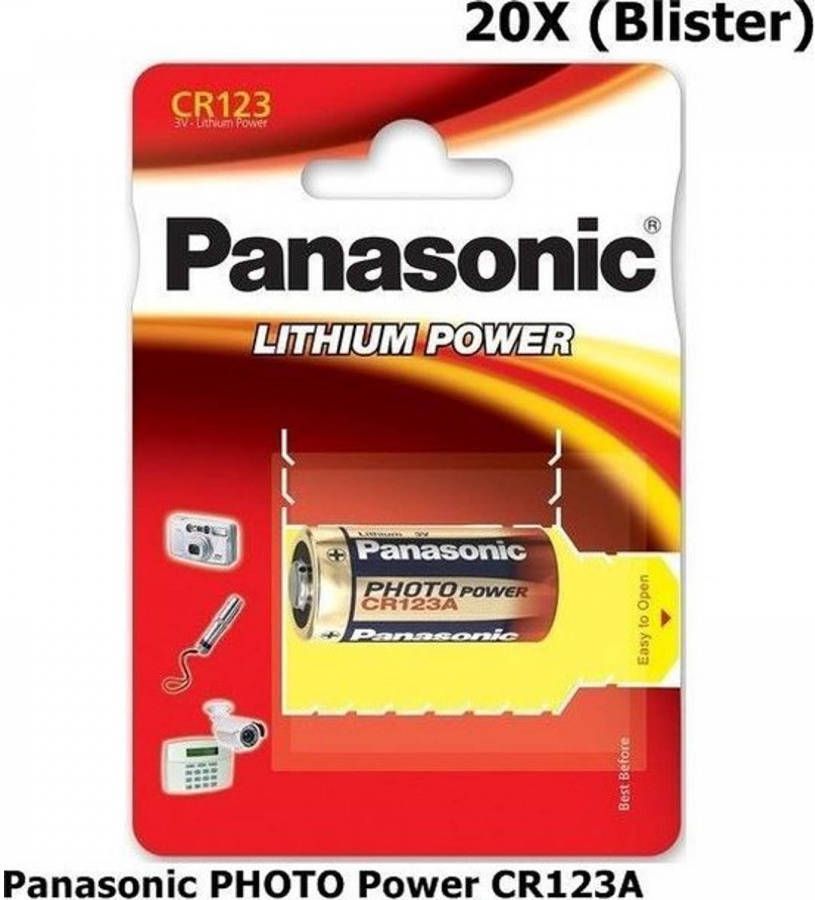 Panasonic 20 Stuks Photo Power Cr123a Blister Lithium Batterij