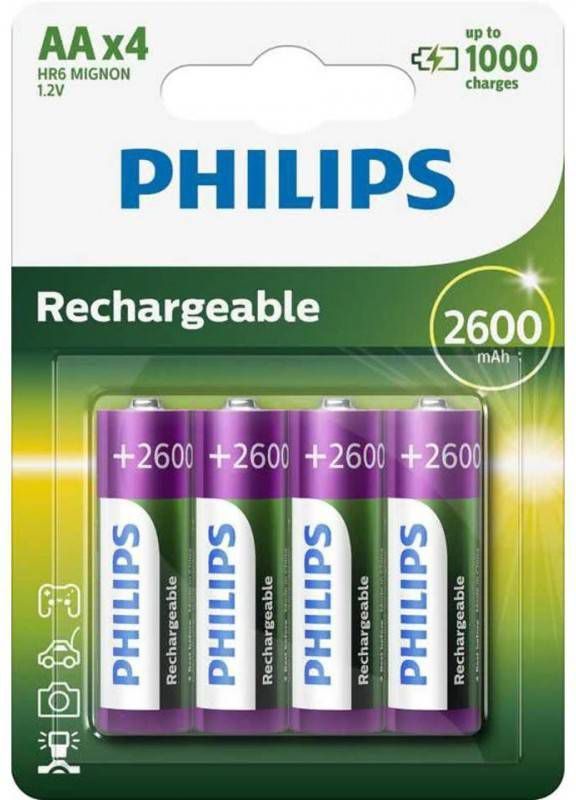 Philips 3120000909 oplaadbare batterij NiMH AA A4 2600mAh