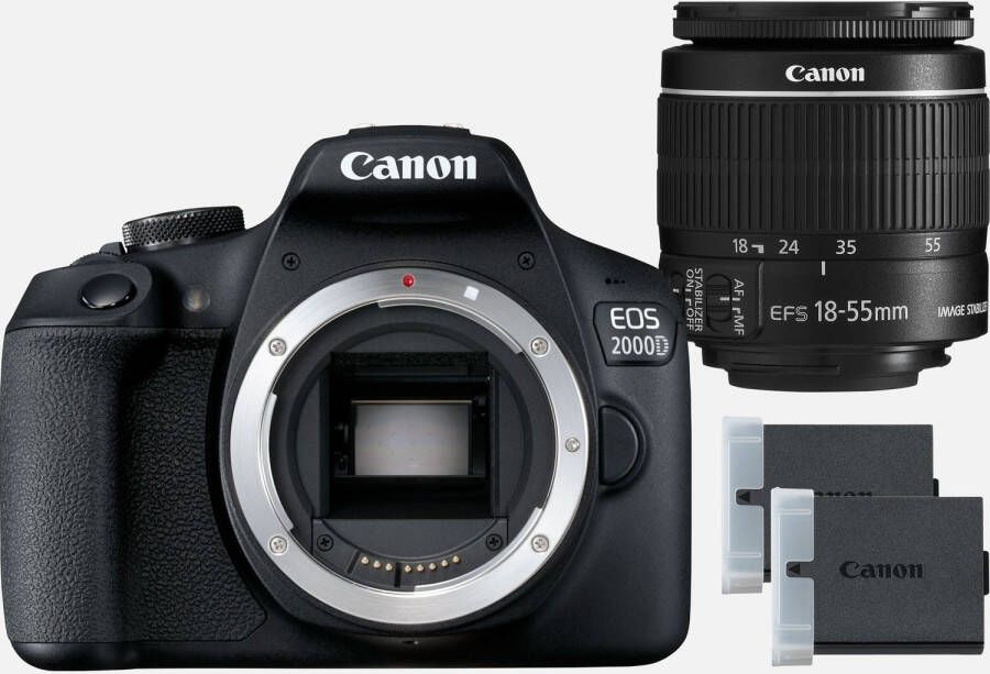 Canon EOS 2000D + EF S 18 55mm IS II lens + LP E10