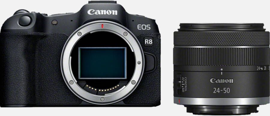 Canon EOS R8 systeemcamera + RF 24 50MM F4.5 6.3 IS STM lens