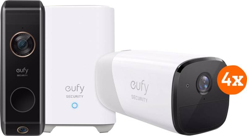 Eufy cam 2 Pro 4 pack + Video Doorbell Dual 2 Pro