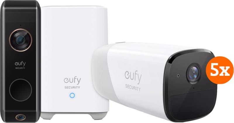 Eufy cam 2 Pro 5 pack + Video Doorbell Dual 2 Pro