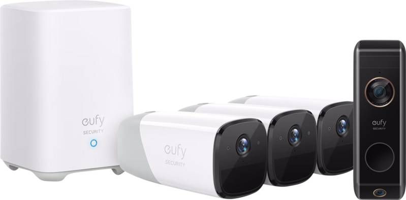 Eufy cam 3 pack + Video Doorbell Dual 2 Pro