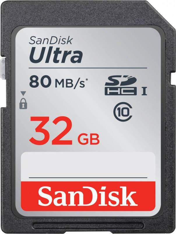 SANDISK Ultra SDHC /SDXC UHS-I-kaart 32 GB 80 MB/s