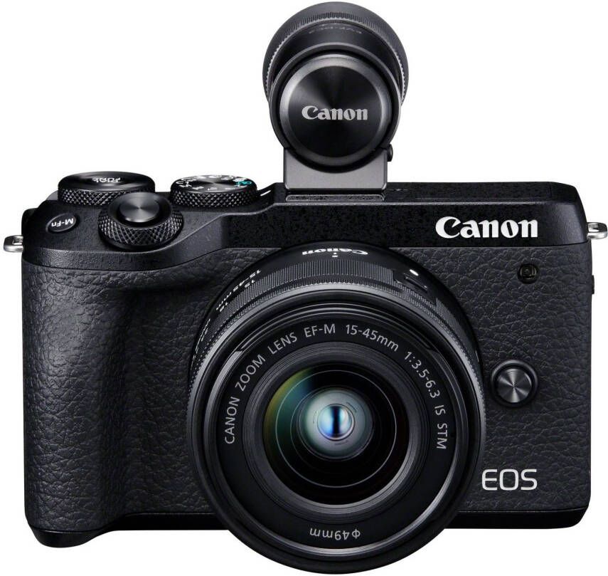 Canon EOS M6 Mark II systeemcamera + EF M 15 45mm + EVF DC2 zoeker