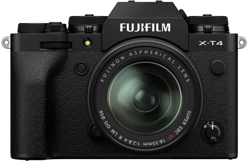 Fujifilm X T4 Zwart + Fujinon XF standaard zoom lens 18 55 mm F2.8 4.0 R LM OIS Kit