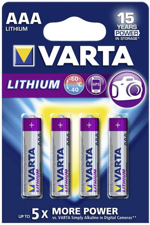 Varta Lr03 Professional Lithium 15v 4 X Aaa 6103301404