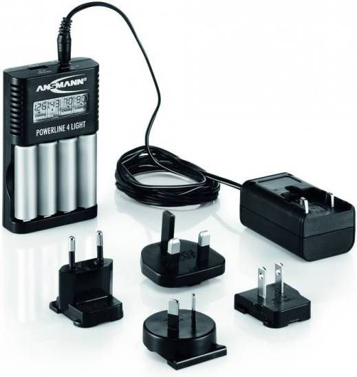 Leica Ansmann 806679 Lader Inclusief 4x AA Ni MH Batterijen 2500mAh