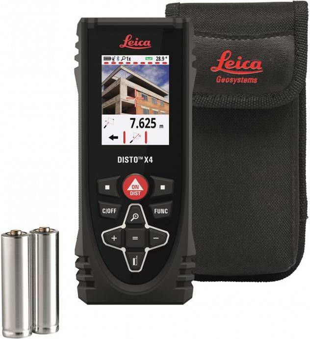 Leica Disto X4 Afstandsmeter Met Camerafunctie In Tas Bluetooth 150m