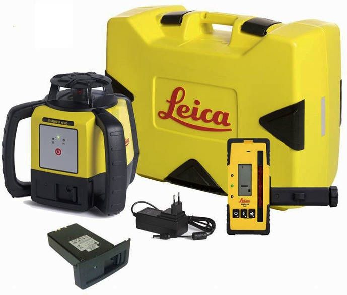 Leica Rugby 610 Zelfnivellerende Incl. Handontvanger Laser Set In Koffer