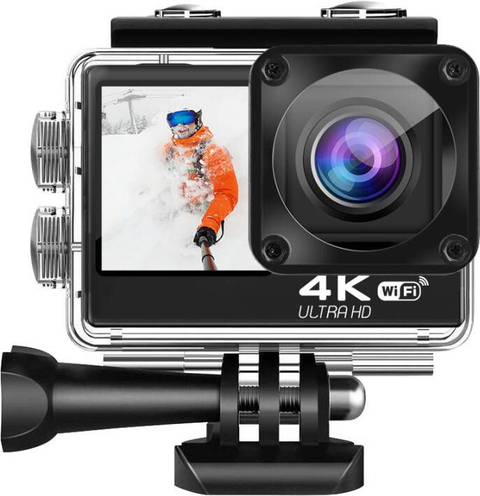 Lipa AT Q60CR 4K Ultra HD action camera IPS Wifi Dual Screen Touch + Sony lens + Remote